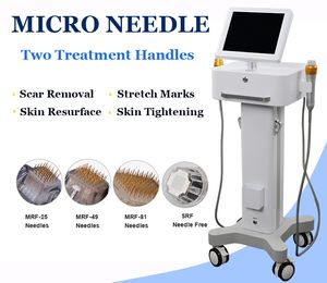 2 em 1 fracionário RF Microneedle Rugas Tratamento Micro Needling Estômago Estômago Aperto Face Face Máquinas de levantamento