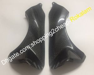 2 x Kolfiber Inlopps Dashpaneler Fairings för Kawasaki Ninja ZX-6R 2007 2008 ZX6R övre främre dash luftintag