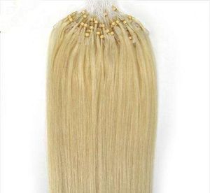 8A Micro Loop Ring Human Hair Extensions 14 '' - 24 '' 100g 1g / s Brazilian Remy Jungfrau Haar gerade Keratin Stücke