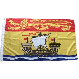 Canada New Brunswick State Flag 3x5ft 150x90cm Banner Serigrafia pubblicitaria Poliestere 68D, spedizione gratuita, indoor outdoor