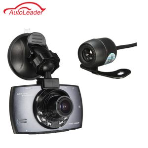 Freeshipping 2.7Inch 1080P Dual Camera Car DVR IR Night Vision Digital Video Ragistrator Logger Dash Cam Crashcam Automobile Dvrs G-sensor