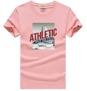 magliette firmate da uomo vestiti 2019 Estate Simple Street Wear Moda uomo Camicia sportiva in cotone Stampa atletica T-shirt da uomo casual S-5XL