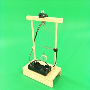 İlk ve ortaokul öğrencileri için sismograf alarmı teknolojisi küçük tekne bilimsel deney fizik oyuncak malzemeleri