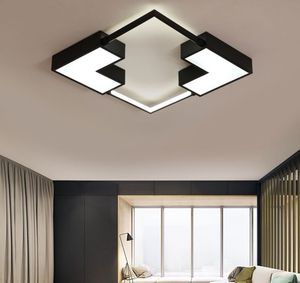 Alüminyum Modern Siyah / Beyaz LED Tavan Salon Yatak odası Armatür Plafonnier Yatak Tavan Lambaları Lampara De Techo MYY için Lamba Işıklar