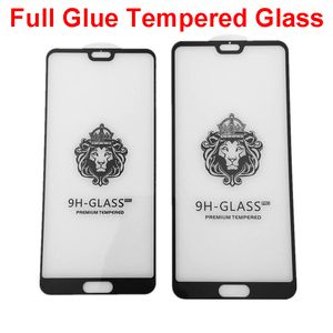 Fullt limthärdat glas för iPhone 12 11 Pro Max XS XR 6 7 Plus 8 Full täckning 5D Edge Screen Protector Samsung A01 Core A11