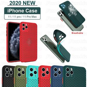 Heat Dissipation Breathable Mesh Phone Case For iPhone 11 Pro Max X XR Xs Max 7 8 Plus TPU Silicone Back Cases