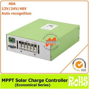 Freeshipping Ecnomical 40A 12V / 24V / 48V الاعتراف التلقائي MPPT تحكم المسؤول الشمسية مع منفذ الاتصالات RS232