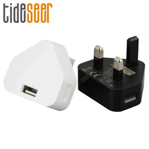 CE CB certificado DC5V 1A saída único USB UK Plug Chargers de viagens Android carregador portátil para Apple iPhone SumSung Sony Huawei telefones