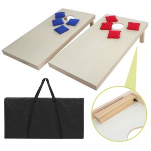 Tamanhos De Sacos venda por atacado-Unfinished madeira maciça Bean Bag Toss Cornhole Board Game Set Tamanho x2