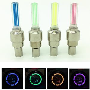 Nova Luzes LED de bicicleta Válvula do pneu da roda Caps Acessórios da bicicleta Ciclismo Lanterna Spokes bicicleta Lâmpada Cor Azul Verde Rosa Amarelo