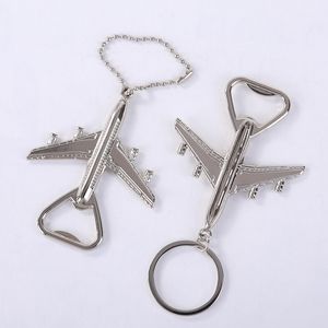 Air Plan Model Chains Beer Wine Bottle Openers For Men Women Party Favor Gift Keychain Creative Aircraft Metal Key Ring Holder Keyring