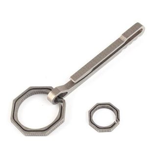 Multifunction Titanium Ti clip multi multipurpose buckle keyring hike belt bottle opener key keychain camp Tool