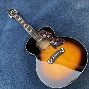 new 43-inch acoustic guitar sun color + fishaman301 sun , maple side and rear, spruce top,