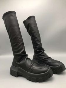 Factory Outlet neue High-End-Mode-Schuhe aus echtem Leder mit hohem Absatz, Schaffell-Stretch-Baumwoll-Persional-Stiefel