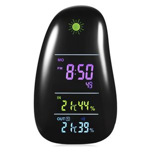 YGH392 Cobblestone Wireless Weather Forecast Station Indoor / Outdoor Temperature Humidity Monitor Alarm Clock with Remote Sensor