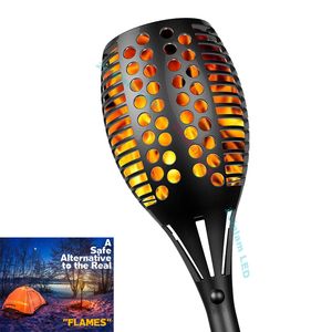 Decorazione da giardino Lampadina lampeggiante a fiamma solare a LED Illuminazione automatica al buio Apparecchio di illuminazione a LED Lampada da notte da giardino luci solari