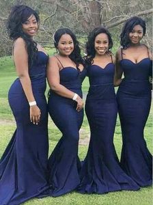 Cheap Simple Bridesmaid Dresses Sweetheart Spaghetti Strap Mermaid Wedding Guest Women Dresses Floor Length Hot Sale Maid Of Honor Dresses