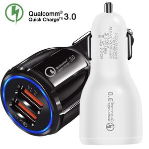 Lieve Car USB Ładowarka Szybki ładowarka 3.0 Telefon komórkowy Ładowarka 2 Port USB Fast Car Charger do iPhone Samsung Tablet Samochód Ładowarka