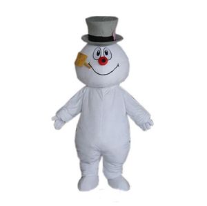 2019 de alta qualidade venda quente Hottest traje da mascote Frosty Snowman Walking desenhos animados adultos Vestuário frete grátis