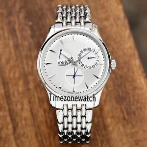 Nowy Master Ultra Thin Reserve de Marche 1378420 Q1378420 Steel Case Case White Dial Power Reserve Automatic Mens Watch Tanie Tanie TimeZoneWatch E22A1