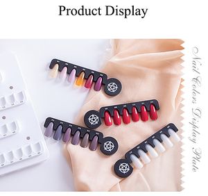 NA039 24 Tips Nail Gel Polish Color Display Chart Salon Acrylic Gel Magnetic Nail Display Color Showing Shelf Card Chart