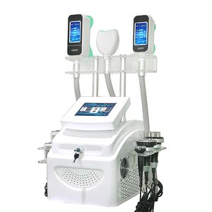 New 5 In 1 Cryolipolysis With 3 Cryo Handles+40K+Rf+Facial Rf+ 6 Pads Lase Cavitation 360° Double Chin Fat Freeze Slimming Machine