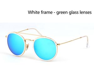 Wholesale-Highest Quality Style Sunglasses for Men women Alloy frame Mirrored glass lens double Bridge Retro Eyewear with box and cases