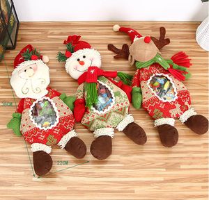 Рождественские украшения куклы подарки сумки для санта снеговик олень олень кукла конфеты яблоки сумки баночка рождество плюшевые игрушки украшения XD21248