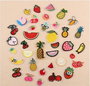 Ricamo ferro su patch limone ciliegia pesca anguria frutta ricamo toppe per abbigliamento ferro su vestiti per bambini appliques adesivo distintivo