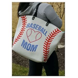 ホワイト野球ママトーレスバッグ、素晴らしい野球ママギフト