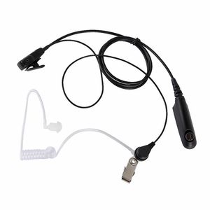 Tubo de ar Acústica Fone de ouvido Mic Headset PTT para Motorola GP380 portátil Radi J3S7