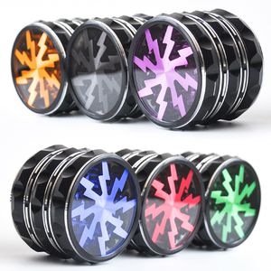 High Quality 4 layers Aluminum Alloy Tobacco Grinders 63MM Clear Top Window Herb Grinders CNC Teeth Colored Metal Grinders for wholesale