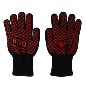 Pair of Heat-resistant Anti-cutting Safe Gloves Oven Mitts Kitchen Supplies