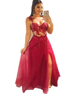 Prom Dresses Vestidos De Gala Vestido Formatura Red Prom Dress Long Evening Party Gowns