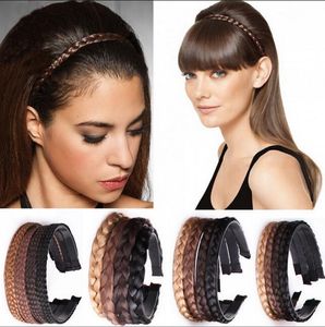 Synthetic Wig Twist Hair Bands Braids Bohemian Plait Headbands For Women Girls Kids headwear Hair Accessories 1112