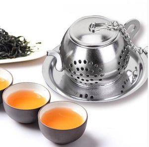 Stainless Steel Tea Infuser Teapot Tray Tea Strainer Teaware Accessories Kitchen Tools tea infuser Teapot Shape
