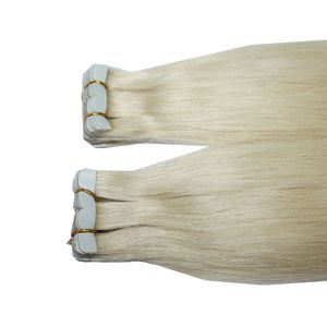 100g40pcs 18 20 22 24 26 polegadas cola trama da pele fita pu em extensões de cabelo humano indiano remy entrega rápida preço de fábrica