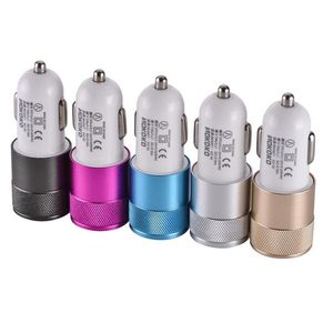 Metalowa stopowa ładowarka samochodowa USB Auto Power Adapter dla iPhone'a 14 15 11 12 13 Samsung S6 S10 S23 S24 HTC Android Telefon GPS PC