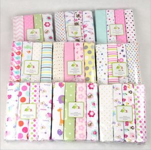 Baby Flannel Blankets Cotton Receiving Blanket Newborn Soft Printed Swaddle Summer Bedspread Quilt Sheets Wrap Air Condition Blankets B5691