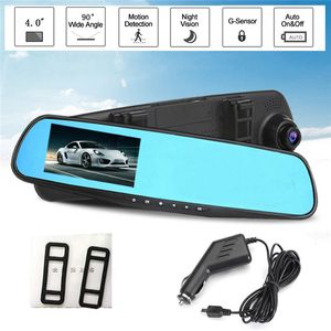 Freeshipping 4.0 pollici 720P Car dvr Specchietto retrovisore Dash DVR Videoregistratore Obiettivo Monitor per fotocamera Visione notturna