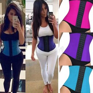 Svart kroppssaxar midja tränare kvinnor smal fitness midja cincher korsett bälte shaperwear plus storlek svart lila blå rosröd