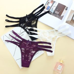 ملخصات الدانتيل الشفافة سراويل سراويل داخلية G-String t مرة أخرى مثيرة للنساء الملابس الداخلية