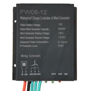 PWM 12V / 24V Auto-Switch 100W-600W 25A Gerador de Vento Controlador de Carga Auto-adaptável para turbina eólica