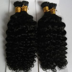 Keratin Pre-Bonding Echthaar auf Kapseln 1 g/Strähnen I Tip Keratin Stick Tip Haarverlängerungen 200 Stränge Curly Fusion Haarverlängerungen 200G