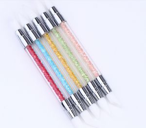 5 sztuk / zestaw Nail Art Pen Soft Silikonowe Rzeźba Artykuły dostaw Ceramika Rzeźba Żel UV Budynek Clay Nail Art Ołówek DIY Dotting Narzędzia