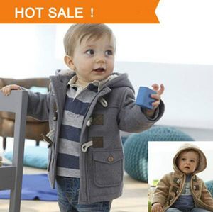 少年コート赤ちゃん男の子ジャケット服新しい冬2色のアウターコート厚い子供服子供服フード付き小売湯