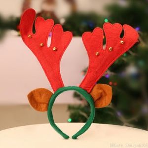 かわいいクリスマスのアンテラのヘッドバンドの髪のバンドジュエリーアクセサリーノン編まれたヘアバンド休日の誕生日パーティーの供給クリスマスの家の装飾