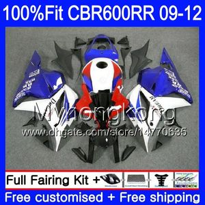 Einspritzung blau weiß neu für HONDA CBR 600RR 600F5 CBR600RR 09 10 11 12 282HM.13 CBR 600 RR F5 CBR600 RR 2009 2010 2011 2012 Verkleidungsset