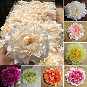 Artificial Flowers Silk Peony Flower Heads Wedding Party Decoration Supplies Simulation Fake Flower Head Home Decorations Free DHL WX-C03