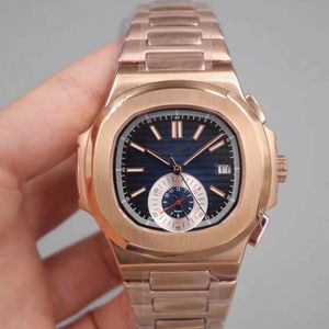 Nuovo orologio meccanico da uomo con movimento automatico in acciaio inossidabile. Orologi da uomo originali con fibbia pieghevole da 42 mm